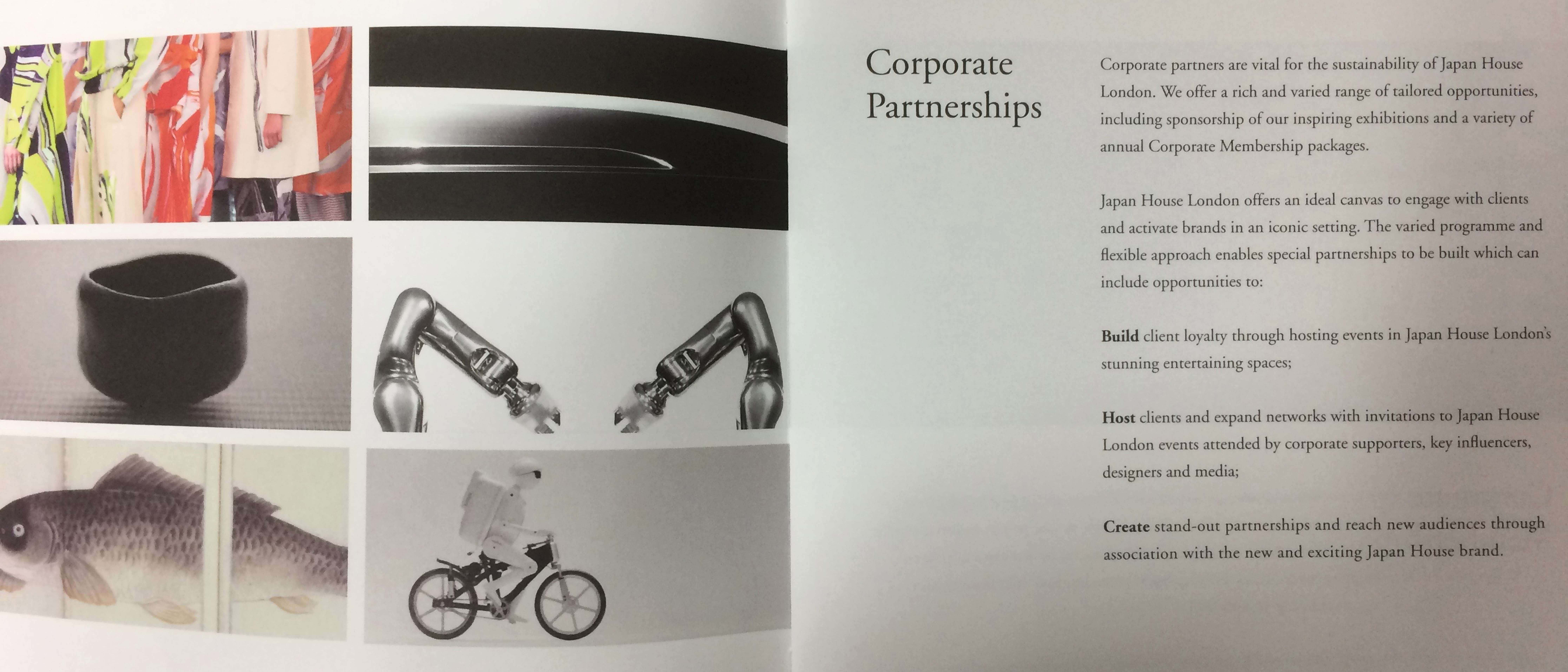 Japan House, London; corporate brochure